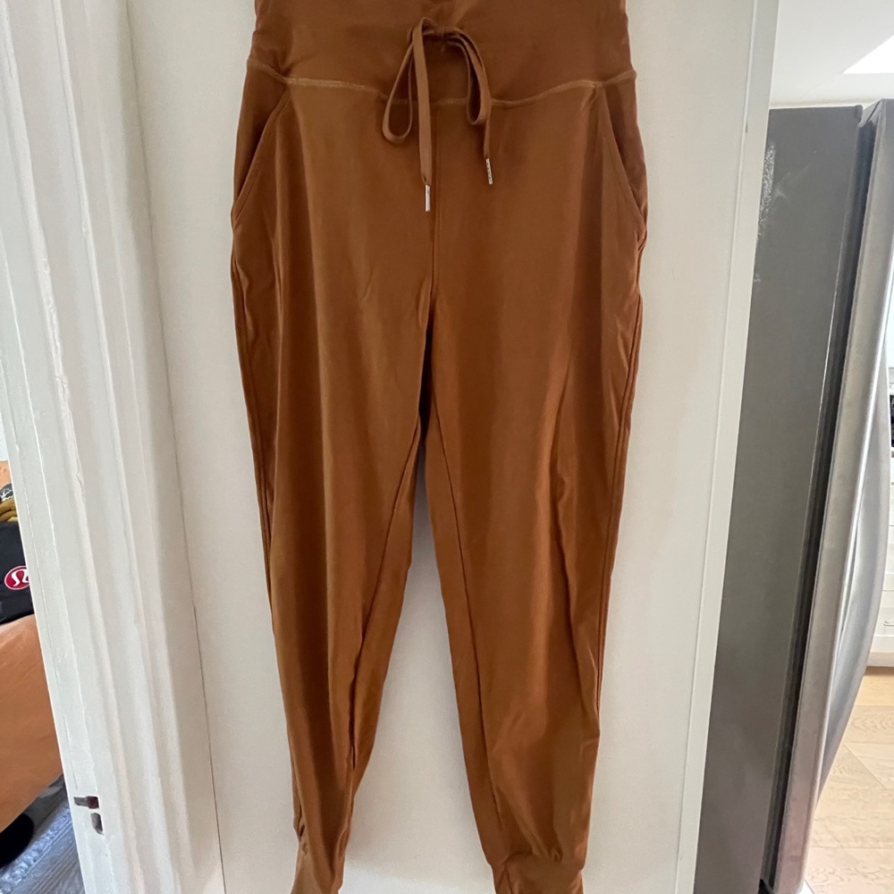 Casual Brown Jogger Pants with Drawstring